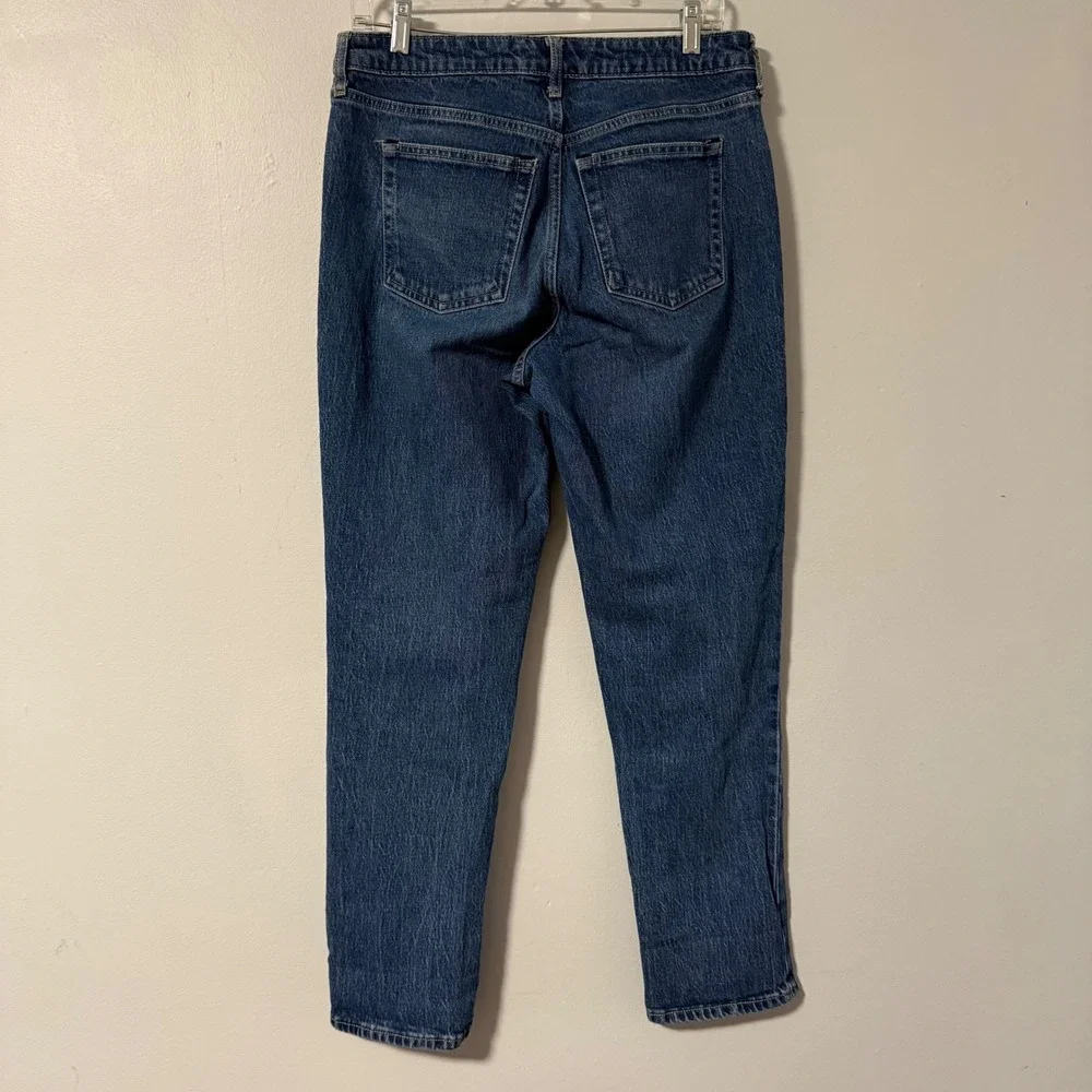 Free Assembly Womens Super High Rise Straight Leg Jeans Dark Wash‎ Size 12